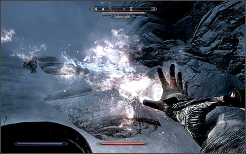 The climb will also include a few battles, during which you will have to eliminate Ice Wraiths (screen above) - Heading to The Throat of the World | The Throat of the World - The Throat of the World - The Elder Scrolls V: Skyrim Game Guide