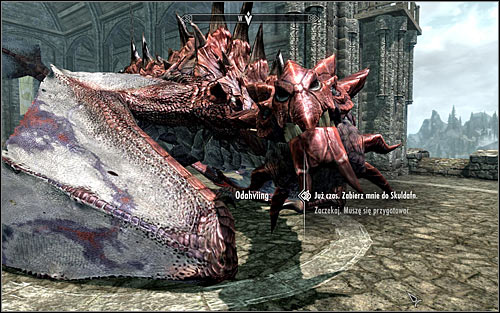 Go down and head to the observation point, where Odahviing should be - Heading to the Skuldafn Temple | The World-Eaters Eyrie - The World-Eaters Eyrie - The Elder Scrolls V: Skyrim Game Guide