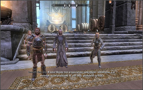 The mentioned heroes can be found on the right (screen above) and they are: Hakon, Gormaith Golden-Hilt and Felldir - Meeting the Nord warriors | Sovngarde - Sovngarde - The Elder Scrolls V: Skyrim Game Guide