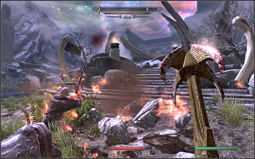 The heroes of Sovngarde will of course participate in the final battle, so you will have three allies on your side - Defeating Alduin | Dragonslayer - Dragonslayer - The Elder Scrolls V: Skyrim Game Guide