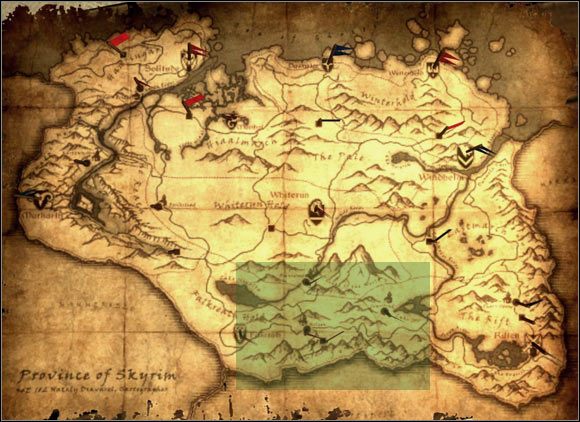 1 - [8] South of Skyrim - p.1 | World maps - World maps - The Elder Scrolls V: Skyrim Game Guide