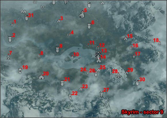 Location type: cottage - [9] South-east of Skyrim - p.1 | World maps - World maps - The Elder Scrolls V: Skyrim Game Guide