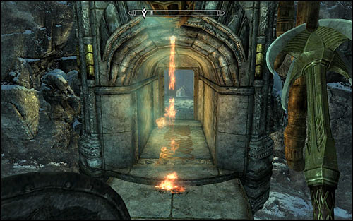 Get to the very bottom and be careful not to touch and line on your way, as it would activate a pretty nasty trap - Discerning the Transmundane - p. 1 - Daedric quests - The Elder Scrolls V: Skyrim Game Guide