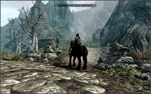 Its best to approach the cave from the north-east side, as there you will find a path leading into the mountains (screen above) - The Taste of Death - p. 1 - Daedric quests - The Elder Scrolls V: Skyrim Game Guide