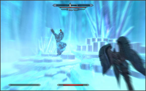 You should begin the fight with the Unrelenting Force Shout (screen above) or any other attack that will knock him out or temporarily paralyse - The Black Star - p. 2 - Daedric quests - The Elder Scrolls V: Skyrim Game Guide