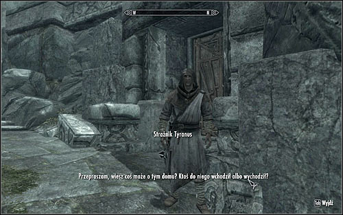 Approach Tyranus and speak to him (screen above) so that he asks you of the abandoned house - The House of Horrors - Daedric quests - The Elder Scrolls V: Skyrim Game Guide