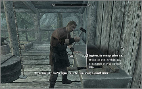 Lods house is in the south-east part of Falkreath and depending on the time of the day the blacksmith might be inside (the house will be most probably locked then) or working outside (screen above) - A Daedras Best Friend - p. 1 - Daedric quests - The Elder Scrolls V: Skyrim Game Guide