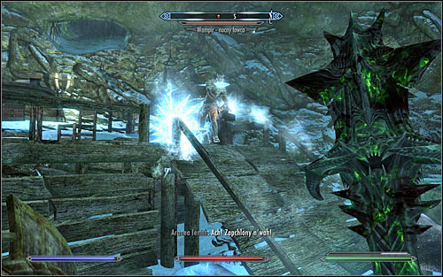 New enemies occupy the next big cavern and as you battle them you should most of all focus on quickly eliminating the Vampire Nightstalker (screen above) - A Daedras Best Friend - p. 1 - Daedric quests - The Elder Scrolls V: Skyrim Game Guide
