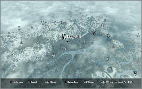 Open the world map and head to the location known as Statue to Meridia (screen above), located in the north-west part of Skyrim - The Break of Dawn - p. 1 - Daedric quests - The Elder Scrolls V: Skyrim Game Guide
