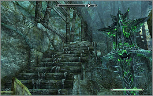 Head further south and you will reach a small room with a chest worth of checking out - The Break of Dawn - p. 1 - Daedric quests - The Elder Scrolls V: Skyrim Game Guide