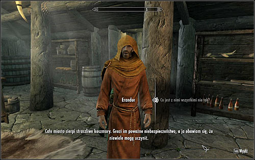 Approach Erandur and speak with him (screen above) - Waking Nightmare - p. 1 - Daedric quests - The Elder Scrolls V: Skyrim Game Guide