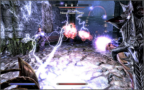 Before the fight begins, you should increase your resistance to lightning, as Veren and Thorek will mainly use those types of spells (screen above) - Waking Nightmare - p. 2 - Daedric quests - The Elder Scrolls V: Skyrim Game Guide