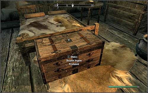 Enter the house and stand by the marked chest (screen above) - Pieces of the Past - p. 1 - Daedric quests - The Elder Scrolls V: Skyrim Game Guide