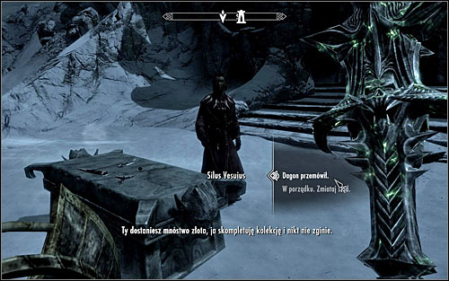 Wait Silus to tell you his plan and state that you need to follow Dagons will, by choosing the upper dialogue option (screen above) - Pieces of the Past - p. 3 - Daedric quests - The Elder Scrolls V: Skyrim Game Guide