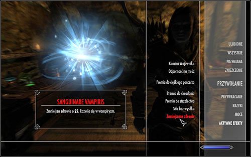 You will know that youre on a right path to becoming a vampire when the game will inform you in the top left corner of the screen about catching a disease named Sanguinare Vampiris - Vampirism | Hints - Hints - The Elder Scrolls V: Skyrim Game Guide