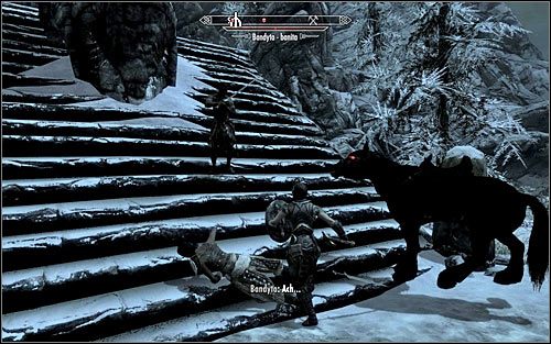 After getting there, you should note Eisa Blackthorn fighting some Bandits (screen above) and you can either help her or wait until she defeats them herself - The Pale Lady | Side quests - Side quests - The Elder Scrolls V: Skyrim Game Guide