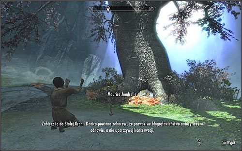 If Maurice accompanied you to the grove, you will be able to speak to him now - The Blessings of Nature | Side quests - Side quests - The Elder Scrolls V: Skyrim Game Guide