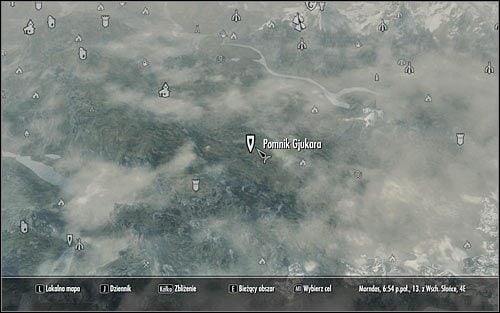 Head out of the temple, open the world map and find your destination, the Gjukars Monument (screen above) - The Book of Love | Side quests - Side quests - The Elder Scrolls V: Skyrim Game Guide