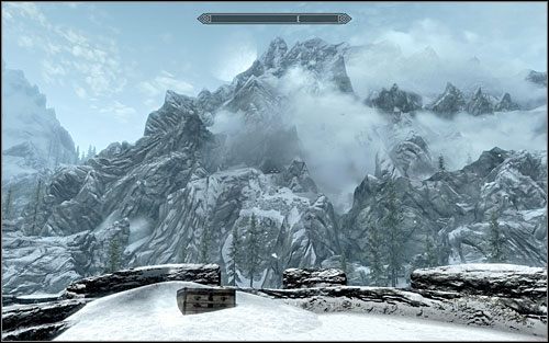 The sketch on the map clearly points that the treasure is nearby the fort, behind the lake - Treasure Maps (I) | Side quests - Side quests - The Elder Scrolls V: Skyrim Game Guide