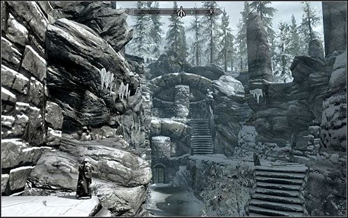 Slightly east of Windhelm, right behind the farms, you should find the ruined Traitors Post - Treasure Maps (VI-VII) | Side quests - Side quests - The Elder Scrolls V: Skyrim Game Guide
