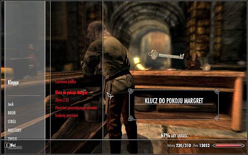 If none of the attempts succeeds, you can always open the door to Margrets room by using a picklock and avoiding any problems connected with obtaining the key - The Forsworn Conspiracy | Side quests - Side quests - The Elder Scrolls V: Skyrim Game Guide