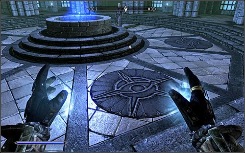 Tolfdir will want you to cast the spell, so start off by choosing it from the list as setting as active (you can assign it to any hand) - First Lessons | Side quests - Side quests - The Elder Scrolls V: Skyrim Game Guide