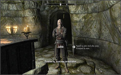 Tolfdir should approach you and start the conversation himself, though his first question will be quite general as he hasnt witnessed any vision himself - Under Saarthal - p. 2 | Side quests - Side quests - The Elder Scrolls V: Skyrim Game Guide
