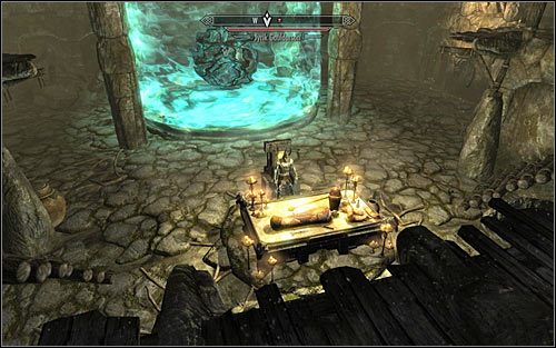 Temporarily ignore the magic sphere in the distance, as before you can take a closer look at it you will have to fight Jyrik Gauldurson (screen above) - Under Saarthal - p. 3 | Side quests - Side quests - The Elder Scrolls V: Skyrim Game Guide