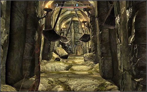 Inside the corridor in front of you there are some Draugrs and swinging blades which can easily slash you in half - Forbidden Legend - p. 2 | Side quests - Side quests - The Elder Scrolls V: Skyrim Game Guide