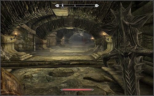 Solve the puzzle and use the newly unlocked stairs in the middle of the room to reach the door leading to High Gate Ruins Catacombs - A Scroll For Anska | Side quests - Side quests - The Elder Scrolls V: Skyrim Game Guide