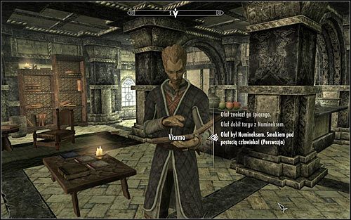 As you speak with Viarmo, it will turn out that the verse isnt complete and your hero will automatically suggest using a trick, or rather falsifying it - Tending the Flames - p. 2 | The Bards College quests - The Bards College quests - The Elder Scrolls V: Skyrim Game Guide