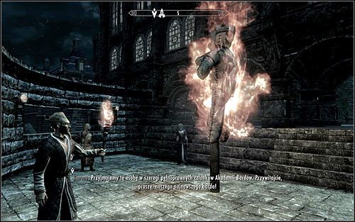 Head out of The Bards College and turn right, going north-east - Tending the Flames - p. 2 | The Bards College quests - The Bards College quests - The Elder Scrolls V: Skyrim Game Guide