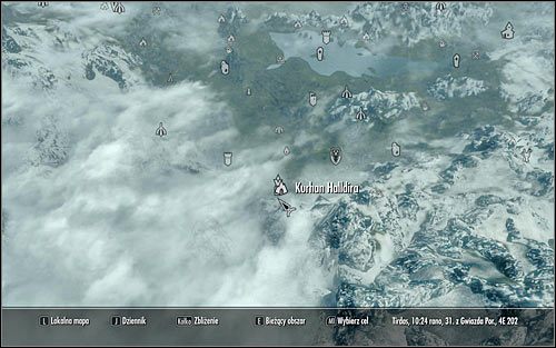 Head out of the College, open the world map and plan your journey to Halldirs Cairn (screen above) - Miscellaneous: Find Rjorns Drum | The Bards College quests - The Bards College quests - The Elder Scrolls V: Skyrim Game Guide