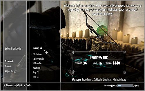 I recommend that you start experimenting with imbuing items after youve learned at least a few spells (different lists for weapons and for armors) - Enchanting | Crafting - Crafting - The Elder Scrolls V: Skyrim Game Guide