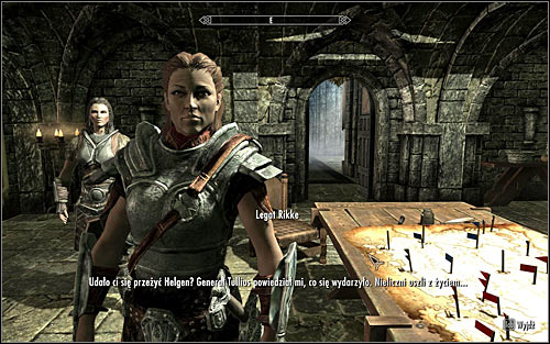 Rikke should also be in the room (the above screen) and you have to talk to her - Joining the Legion | Imperial Legion Quests - Imperial Legion Quests - The Elder Scrolls V: Skyrim Game Guide
