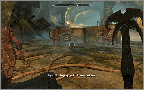 Inside, crouch and join the other Legionnaires (the above screen) until Legate Rikke gives the command to attack the Stormcloak soldiers - The Jagged Crown - p.1 | Imperial Legion Quests - Imperial Legion Quests - The Elder Scrolls V: Skyrim Game Guide