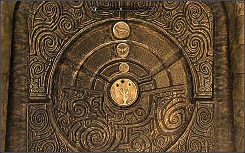 Now you can approach the wall with the symbols and three interactive rings - The Jagged Crown - p.2 | Imperial Legion Quests - Imperial Legion Quests - The Elder Scrolls V: Skyrim Game Guide