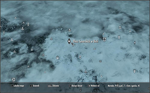 Leave the castle, open the world map and plan a journey to the Pale Imperial Camp (the above screen) - Reunification of Skyrim - p.1 | Imperial Legion Quests - Imperial Legion Quests - The Elder Scrolls V: Skyrim Game Guide