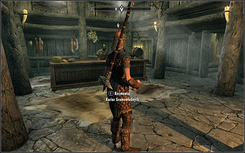 If you failed to persuade either of the innkeepers to tell you anything the courier, or you simply want to avoid bloodshed, you can stay at the inn, fast forward time and wait for the Stormcloak Courier to arrive (the above screen) - A False Front | Imperial Legion Quests - Imperial Legion Quests - The Elder Scrolls V: Skyrim Game Guide