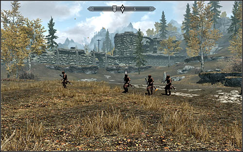This time, you dont have to look around for the other participants of the battle, because they are waiting out in the open for you to join them (the above screen) - The Battle for Fort Greenwall | Imperial Legion Quests - Imperial Legion Quests - The Elder Scrolls V: Skyrim Game Guide