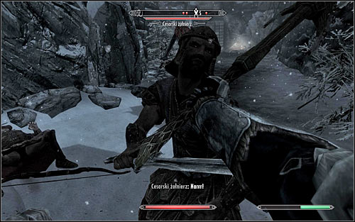 Follow the other Stormcloak soldiers until you reach the Legionnaires camp - The Jagged Crown - p.1 | Stormcloak Rebellion Quests - Stormcloak Rebellion Quests - The Elder Scrolls V: Skyrim Game Guide