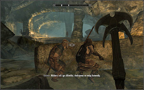 Crouching, join the other Stormcloak soldiers (the above screen), but attack the Legionnaires only when Galmar gives the command - The Jagged Crown - p.1 | Stormcloak Rebellion Quests - Stormcloak Rebellion Quests - The Elder Scrolls V: Skyrim Game Guide