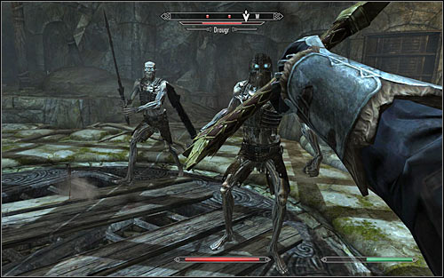 Be aware of your surroundings, because Draugrs (the above screen) will start coming out of the nearby crypts - The Jagged Crown - p.2 | Stormcloak Rebellion Quests - Stormcloak Rebellion Quests - The Elder Scrolls V: Skyrim Game Guide