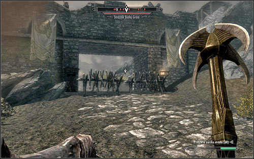 Follow the Stormcloaks, heading north, towards the first barricade enemy forces set on the only road into the city - Battle for Whiterun | Stormcloak Rebellion Quests - Stormcloak Rebellion Quests - The Elder Scrolls V: Skyrim Game Guide