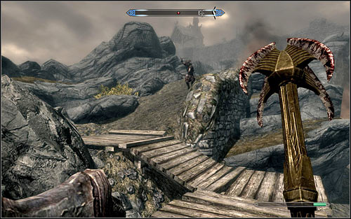 You can now focus on the main goal of the first battle, which is to open the drawbridge to the west - Battle for Whiterun | Stormcloak Rebellion Quests - Stormcloak Rebellion Quests - The Elder Scrolls V: Skyrim Game Guide