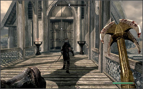 Keep eliminating enemy soldiers in your way, and use the same tactic as to the new barricade, that is break through it yourself, or wait until your allies do it for you - Battle for Whiterun | Stormcloak Rebellion Quests - Stormcloak Rebellion Quests - The Elder Scrolls V: Skyrim Game Guide