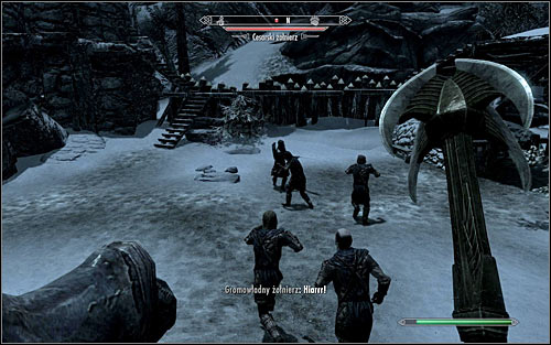 Once youre in the courtyard, youll probably be surprised that its guarded only by three Legionnaires (the above screen) - Rescue from Neugrad - p.2 | Stormcloak Rebellion Quests - Stormcloak Rebellion Quests - The Elder Scrolls V: Skyrim Game Guide