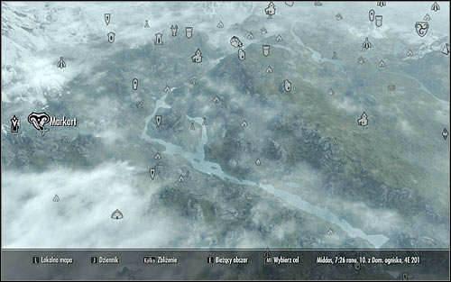 Open the world map - Compelling Tribute - p.1 | Stormcloak Rebellion Quests - Stormcloak Rebellion Quests - The Elder Scrolls V: Skyrim Game Guide