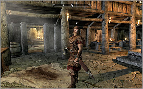 If you failed to persuade either of the innkeepers to tell you anything about the courier, or you simply want to avoid bloodshed, you can stay at the inn, fast forward time and wait for the Imperial Courier to arrive (the above screen) - A False Front | Stormcloak Rebellion Quests - Stormcloak Rebellion Quests - The Elder Scrolls V: Skyrim Game Guide