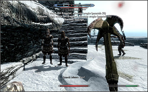 No matter the tactic, try to eliminate enemy soldiers as they come, because the game will be sending them your way quite reguralry - The Battle for fort Hraggstad | Stormcloak Rebellion Quests - Stormcloak Rebellion Quests - The Elder Scrolls V: Skyrim Game Guide